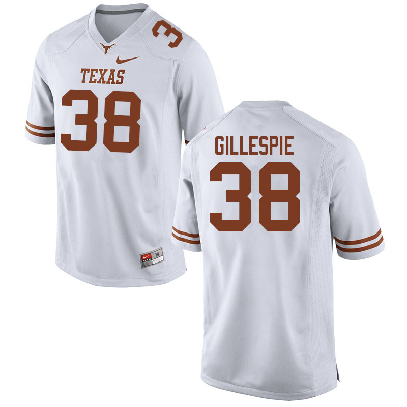 Men #38 Graham Gillespie Texas Longhorns College Football Jerseys Sale-White